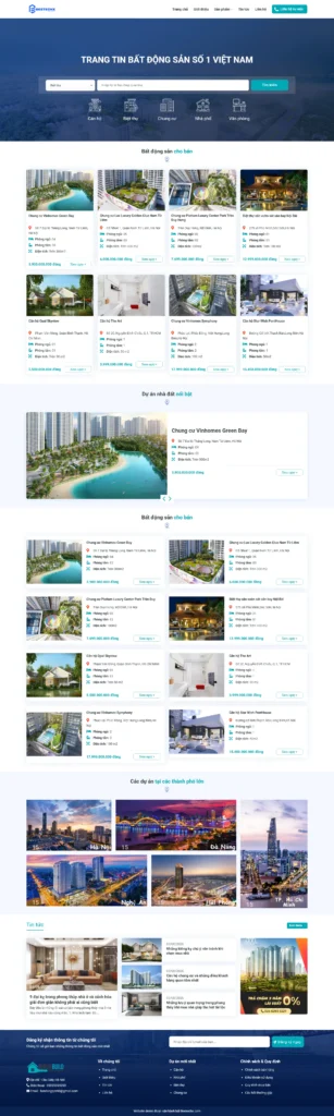 Mẫu Website Bất động sản 12