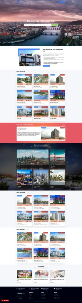 Mẫu Website Bất động sản 13