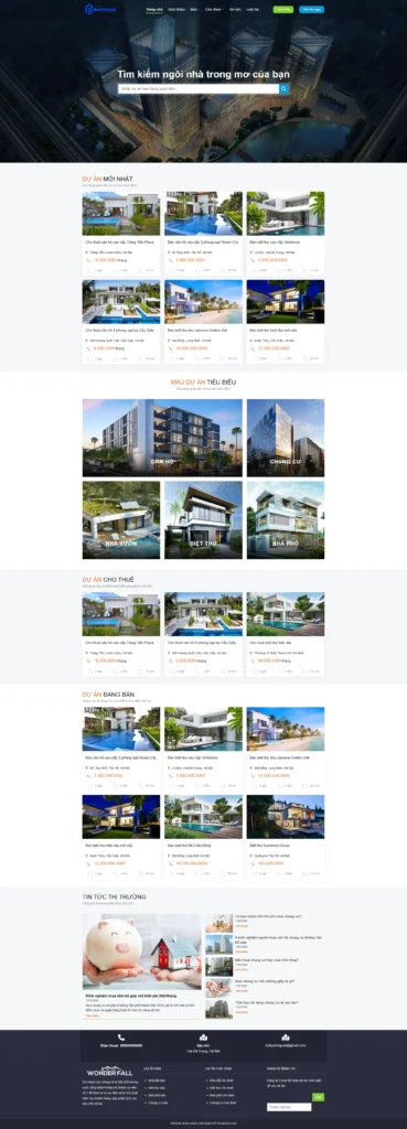 Mẫu Website Bất động sản 16