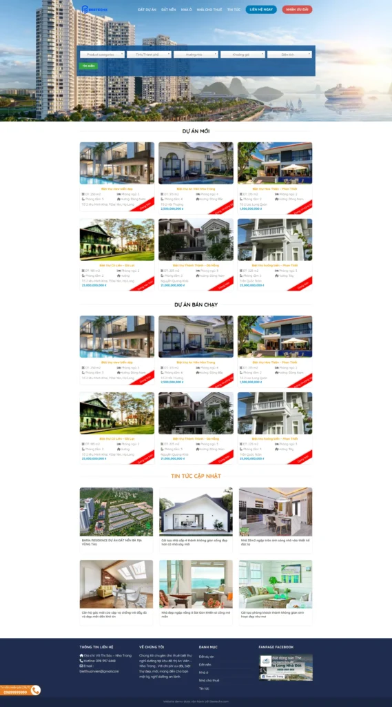Mẫu Website Bất động sản 17